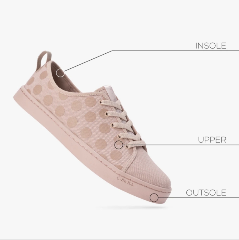 So iLL shoes dirty pink polka dot roamer unisex Men size 11, women size 12.5 - Picture 13 of 13